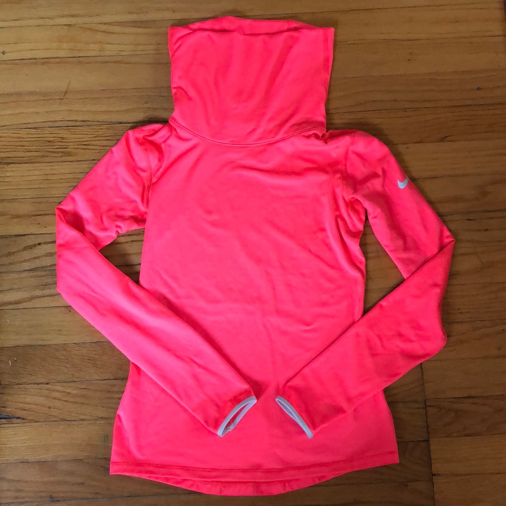 Nike Pro: Neon Pink Cowl Neck Pullover